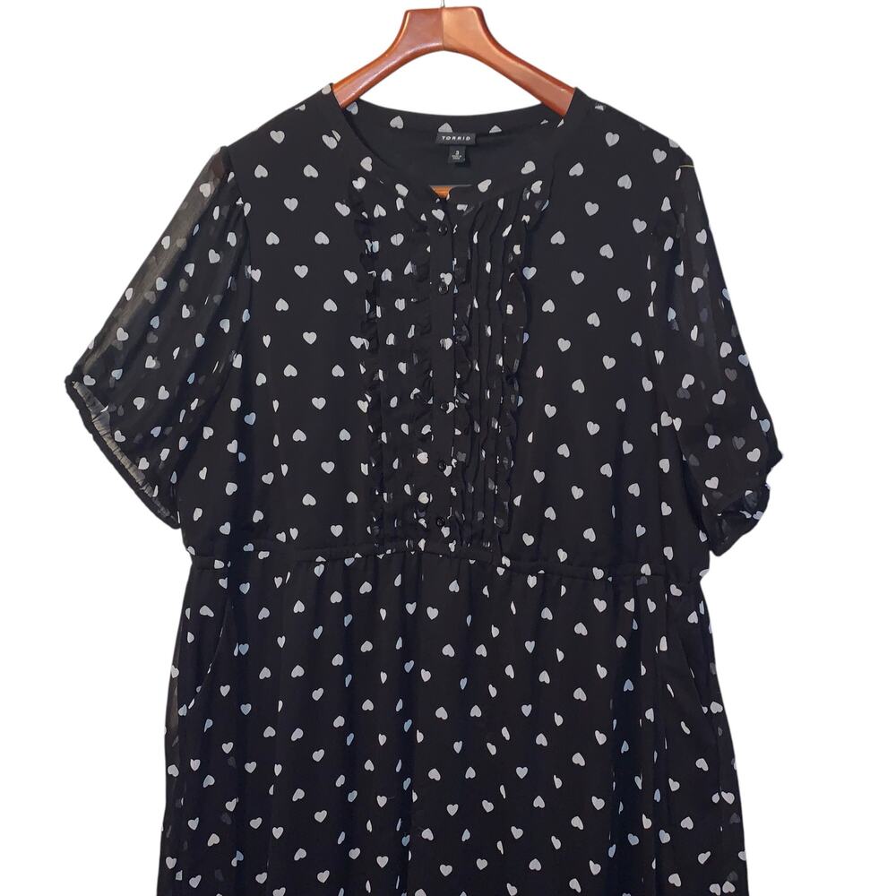 torrid Mini Crinkle Chiffon Button Pintuck Dress size 3 x - Picture 7 of 9